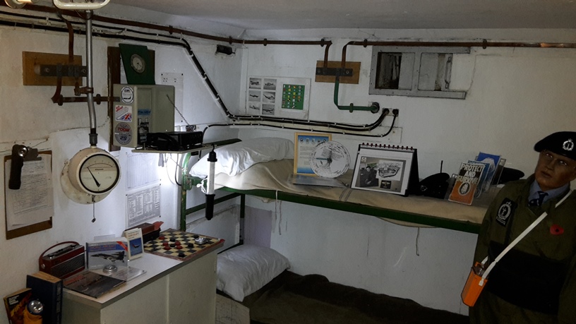 Inside the nuclear bunker.