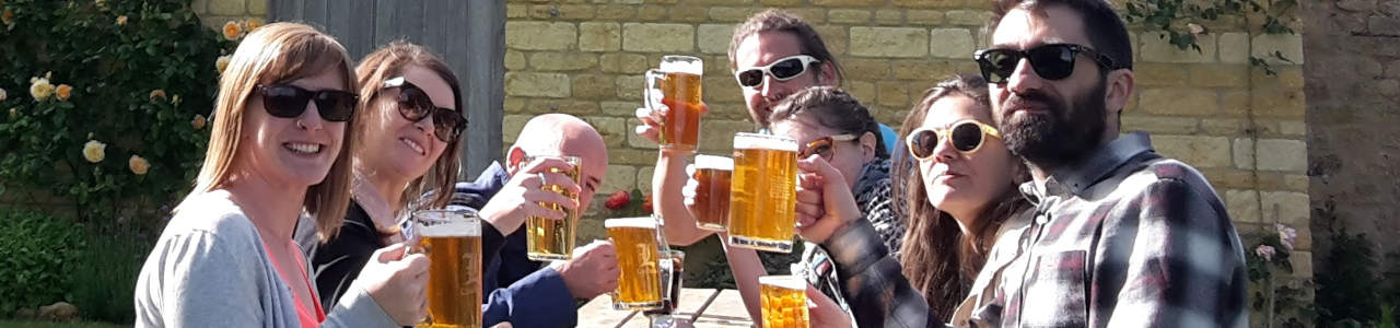 Car-free Cotswolds day trips mean you can enjoy a drink! 