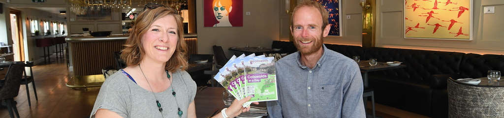 Lisa and Tom from Go Cotswolds with their prize-winning tour booklets