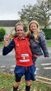 Tom and Zoe pictured after a marathon. We love our one day walking tour of the Cotswolds.