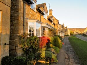 Visiting the Cotswolds in september - an autumn picture of trees and fields