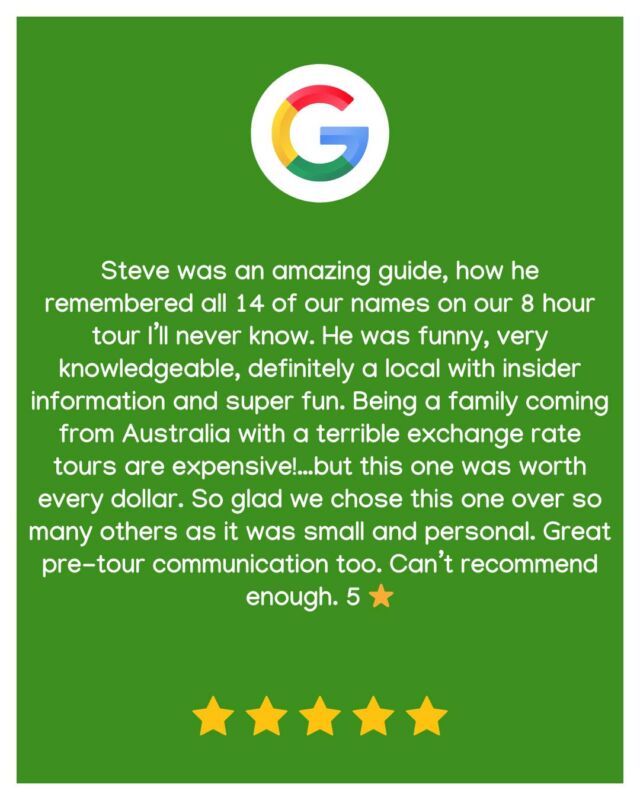 We’ve received another glowing review on Google!
This lovely Aussie family called our small-group Cotswolds tour “worth every dollar” – even with a tough exchange rate!
With personal touches, friendly vibes, expert knowledge, and smooth communication from start to finish, they gave us a big thumbs up and a 100% recommend! 
We’ll absolutely take that! 

Ready to find out what all the ⭐⭐⭐⭐⭐ fuss is about? Come and experience the magic of the Cotswolds with us! 

#5star #reviews #cotswolds #tours #recommended #cotswoldtour #googlereview